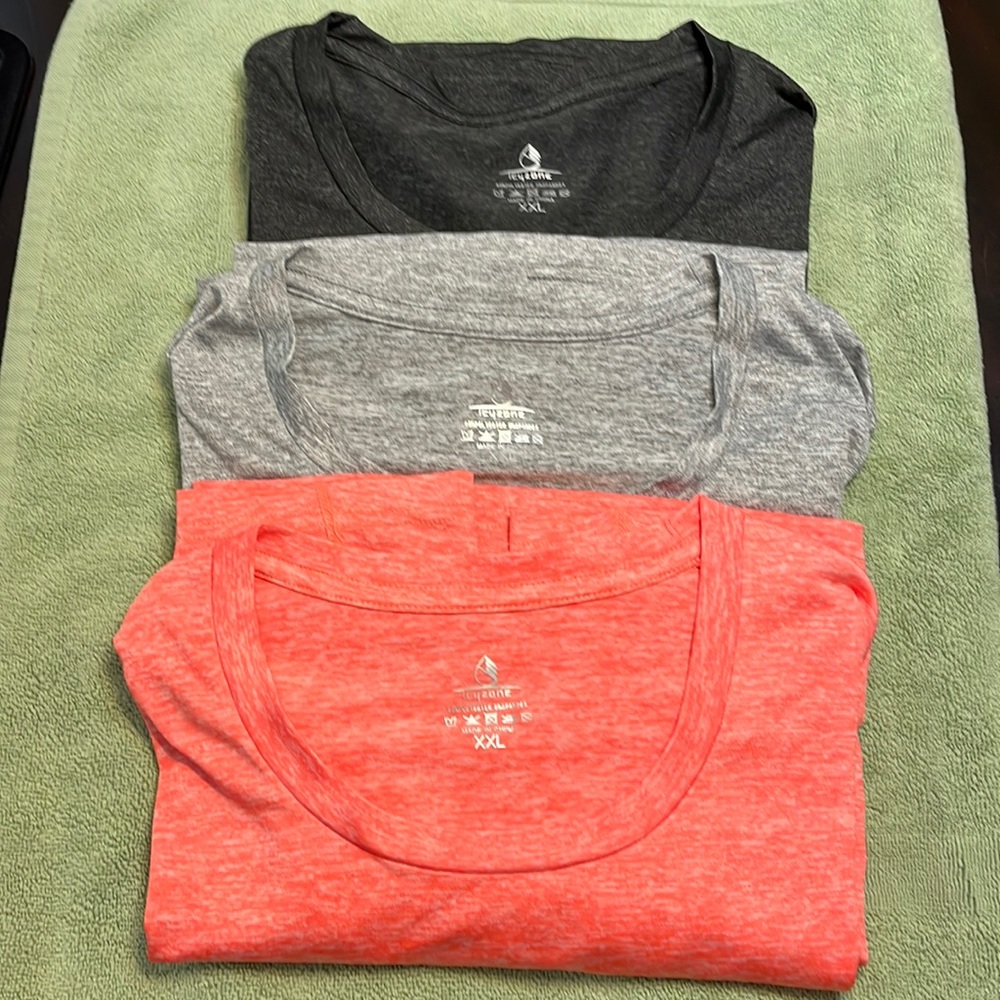 THREE!  3 workout tees for $20. Like new.